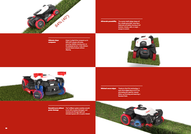 Kress KR285E EyePilot 4x4 AWD Robotic Mower RTKn – 5000m² ZeroTrim